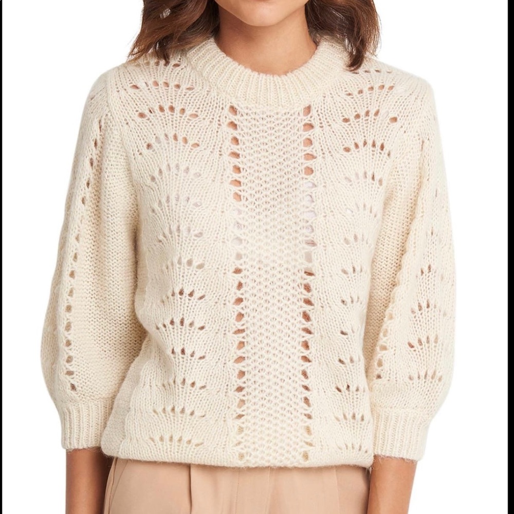 NAKD Ivory Short Balloon Sleeve Knit Sweater